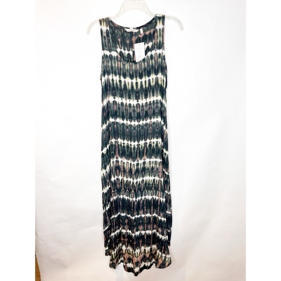 Soft Surroundings | Tied Die Green Maxi Dress Small - Picture 2 of 5